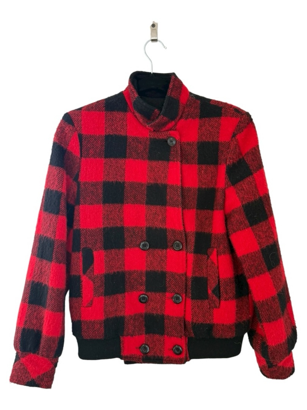 Vintage Pierre Desmarais Buffalo Plaid Wool Bomber  Lumberjack Jacket - Small